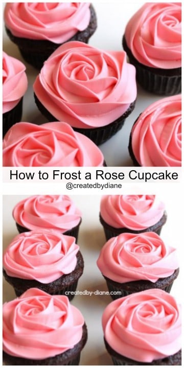 How to frost a rose cupcake @createdbydiane #frosting #howto #cupcake #buttercream