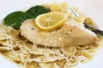 Chicken with a Lemon-Wine-Butter Sauce with Pasta