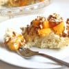 Delicious pecan with mango pancakes