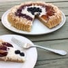 Red white and blue tart