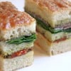 Peppered Columbus Salami pressed sandwich