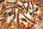 Prosciutto Wrapped Asparagus Pizza with Goat Cheese