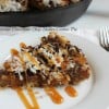 Caramel Coconut Chocolate Chip Skillet Cookie pie