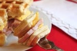 Ham and Cheese Waffle Sandwich