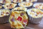 Ham, Egg and Cheese Breakfast Cupcakes