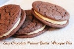 Easy Chocolate Peanut Butter Whoopie Pies using a cake mix