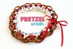 Pretzel Wreath July 4th edible craft @createdbydiane