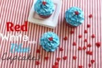 Red white and blue cupcakes @createdbydiane #july4th