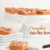 Pumpkin Spice Cake Mix Brownies @createdbydaine