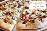 Thanksgiving Leftovers Pizza with Turkey and Roasted Cranberries @createdbydiane