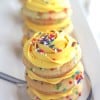 Mini Lemon funfetti Cakes @createdbydiane