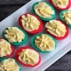 Christmas Deviled Eggs (Healthier) @createdbydiane