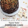 Chocolate Covered Peanut Butter Popcorn Cake #howto @createdbydiane