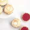 Mini Cranberry Lemon Meringue Pies baked in Mason Jar Lids @createdbydiane
