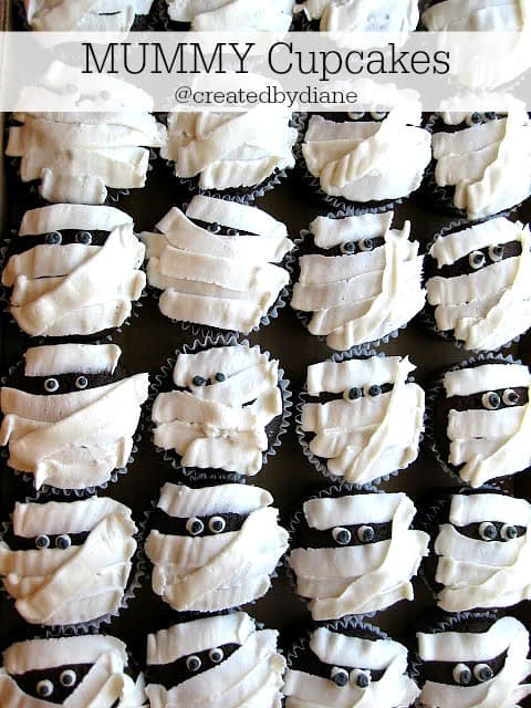 chocolate mummy cupcakes @createdbydiane