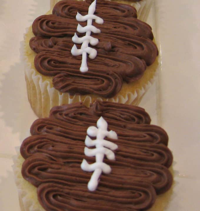 football cupcakes www.createdbydiane.com