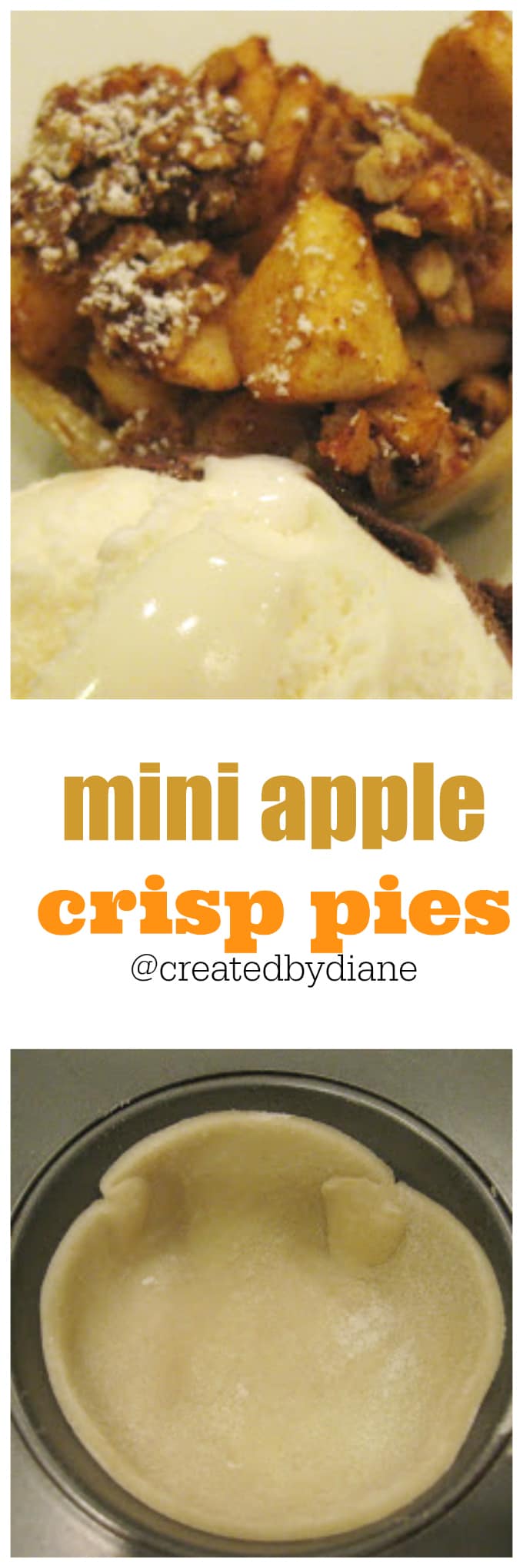 mini apple crisp pies @createdbydiane