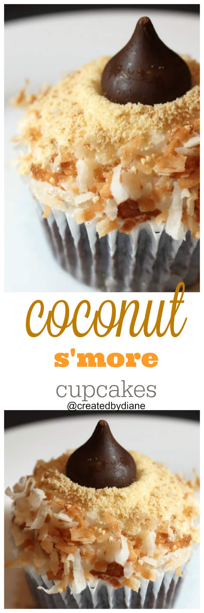 coconut s'more cupcakes @createdbydiane