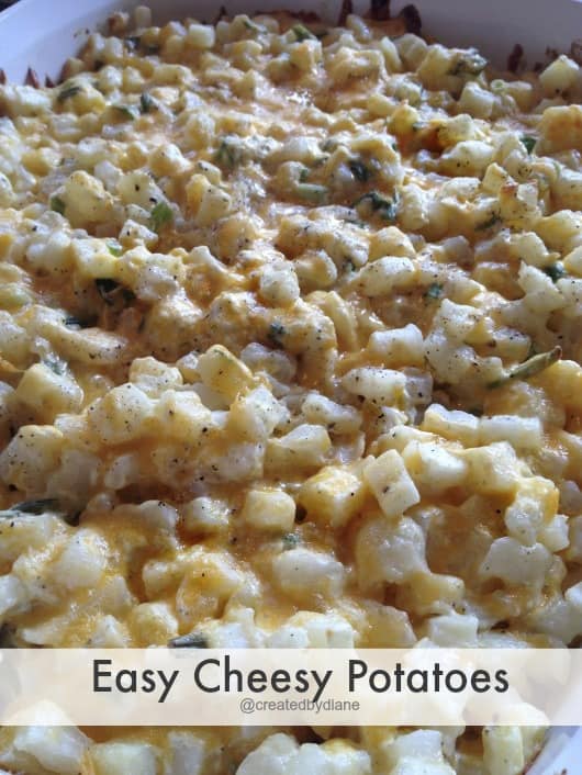 Easy Cheesy Potato Casserole @createdbydiane