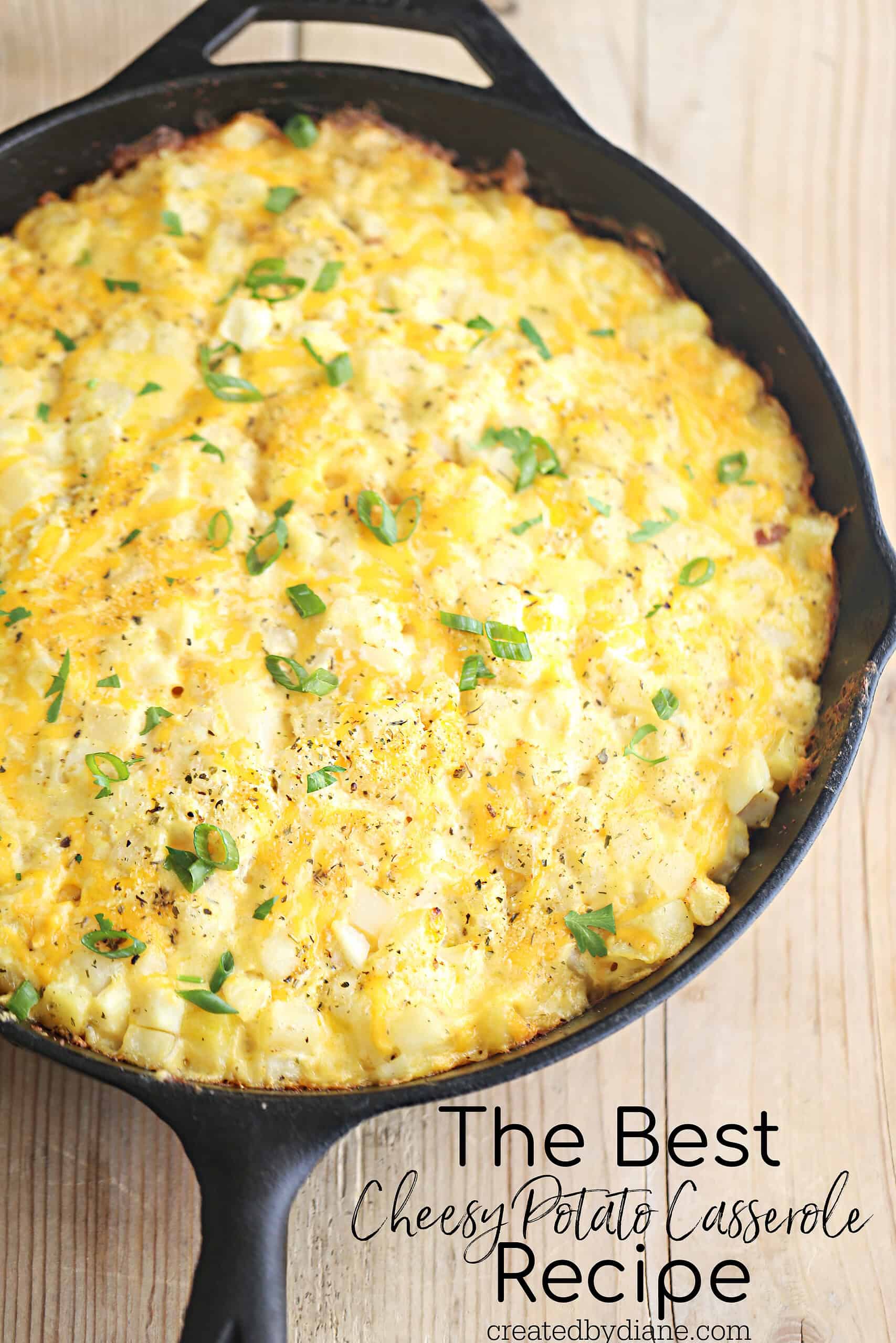 THE BEST CHEESY POTATO CASSEROLE RECIPE at createdbydiane