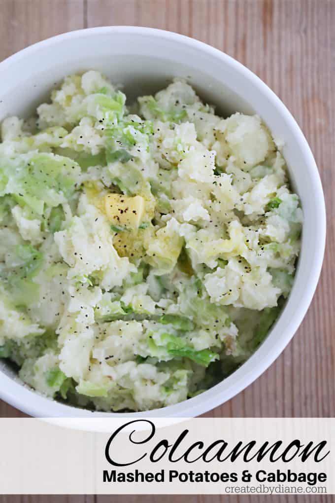 Colcannon mashed potatoes with cabbage createdbydiane.com