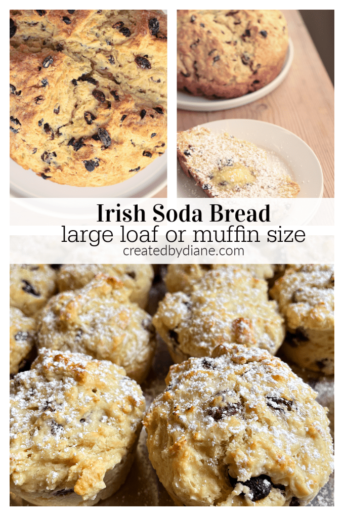 IRISH SODA BREAD large loaf or 18 individual muffin sized drop scones createdbydiane.com