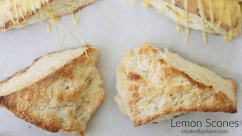 Glazed LEMON SCONES CREATEDBYDIANE.COM