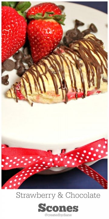 Strawberry and chocolate Scones @createdbydiane