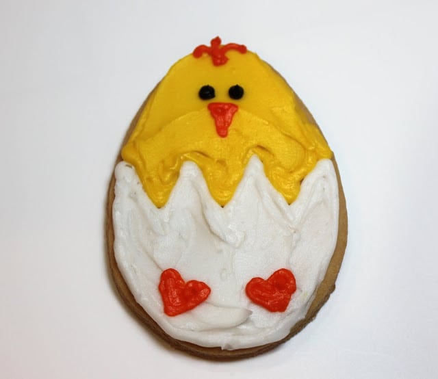 chick cookies with frosting