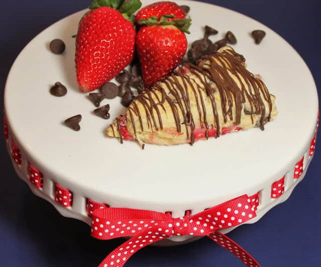 chocolate strawberry scone
