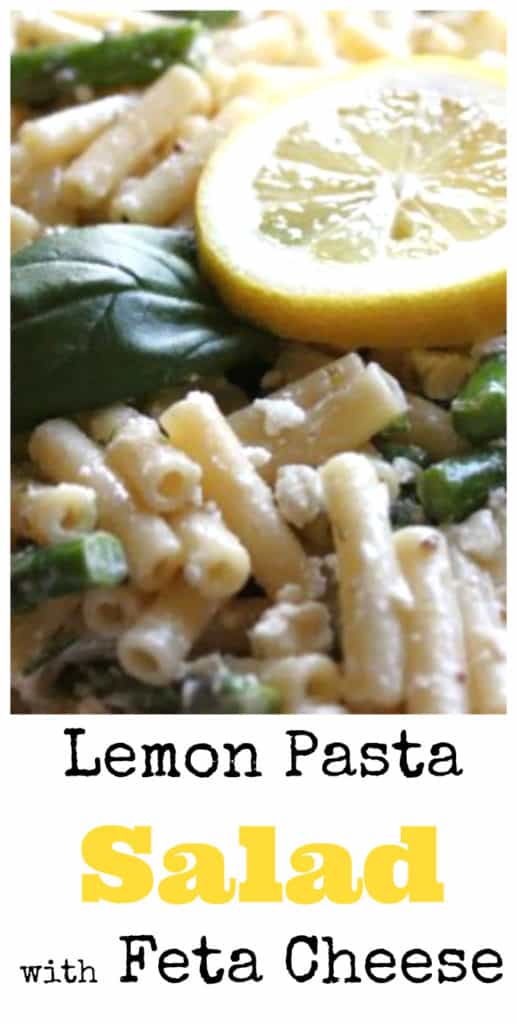 lemon pasta salad feta cheese createdbydiane.com