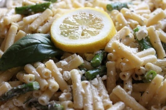 lemon pasta salad with feta cheese