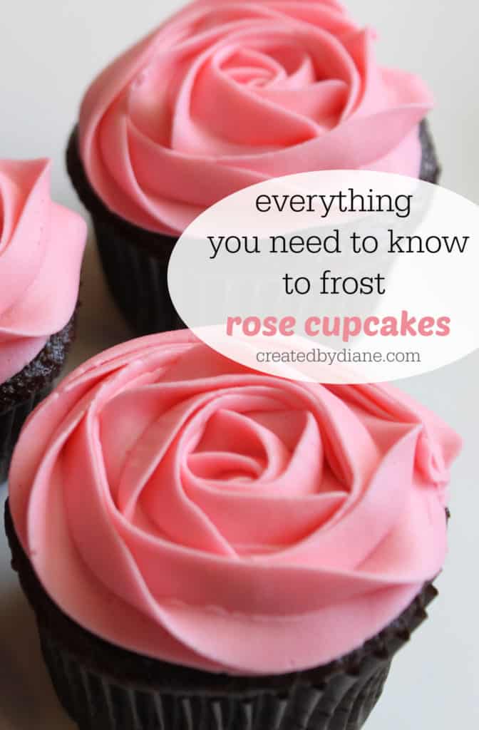 how-to and recipes for rose cupcakes createdbydiane.com