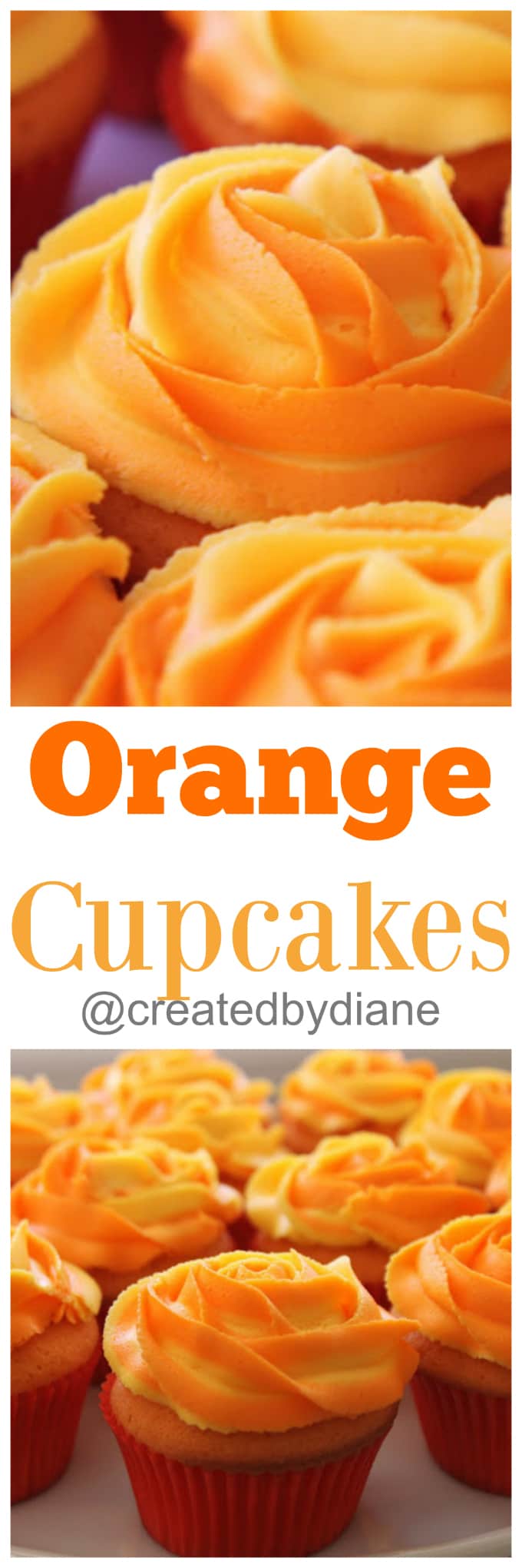 orange cupcakes @createdbydiane