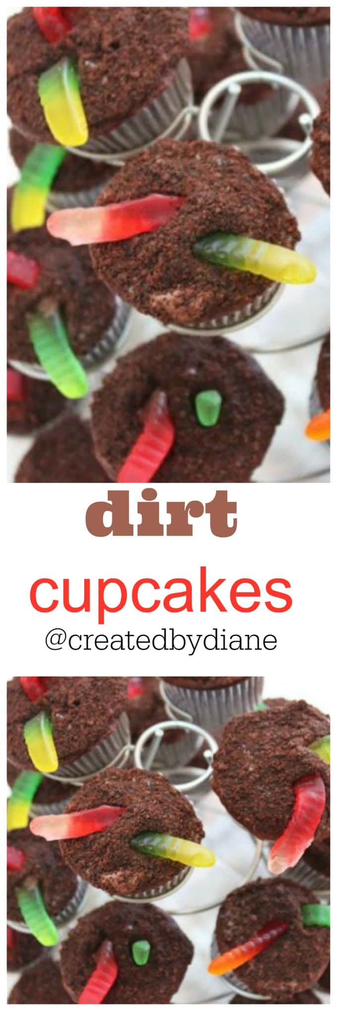 dirt cupcakes @createdbydiane