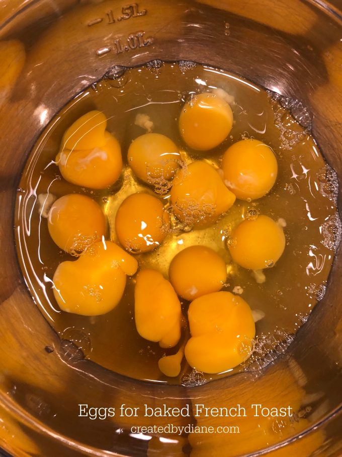 eggs for baked french toast