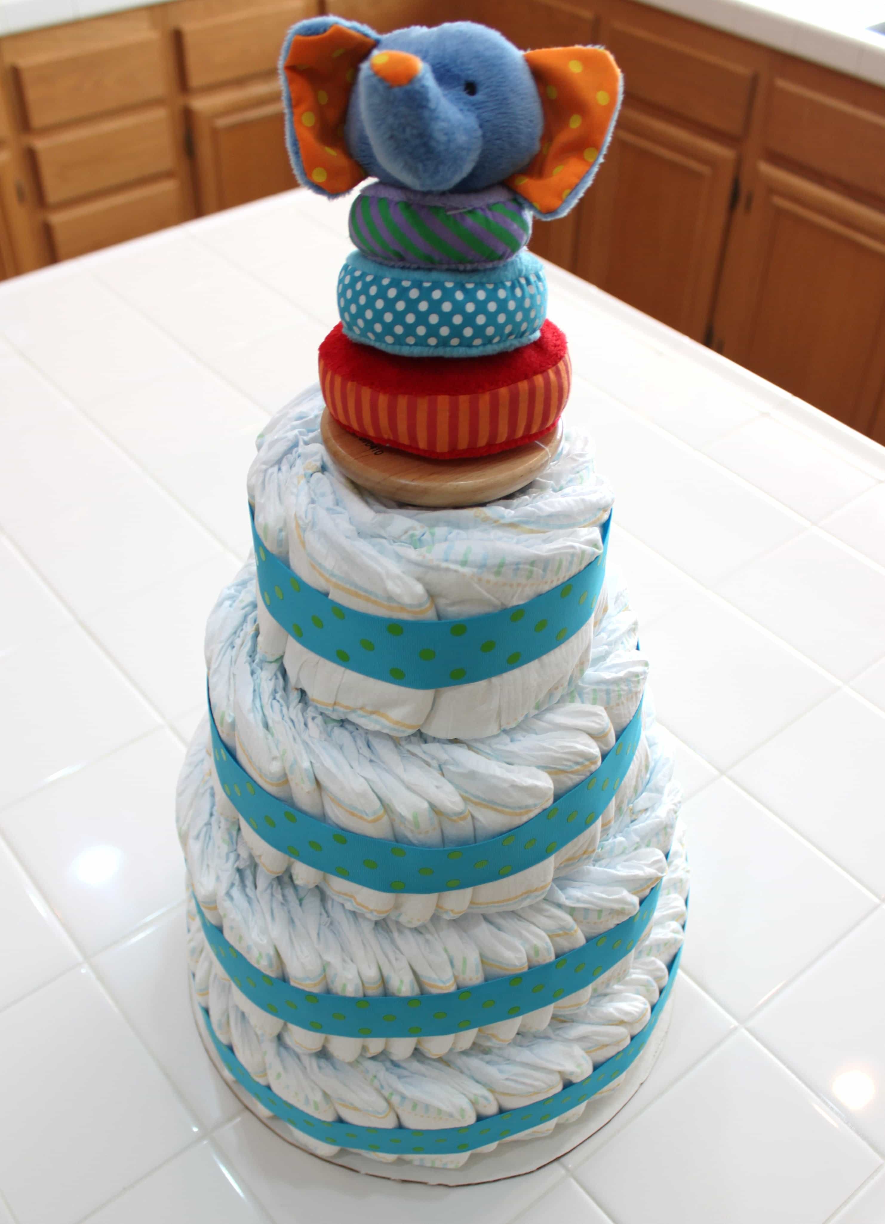 diaper cake directions for baby shower