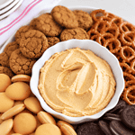 pumpkin cream cheese dip, for cookies, pretzels, fruit