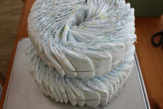 tier two on diaper cake