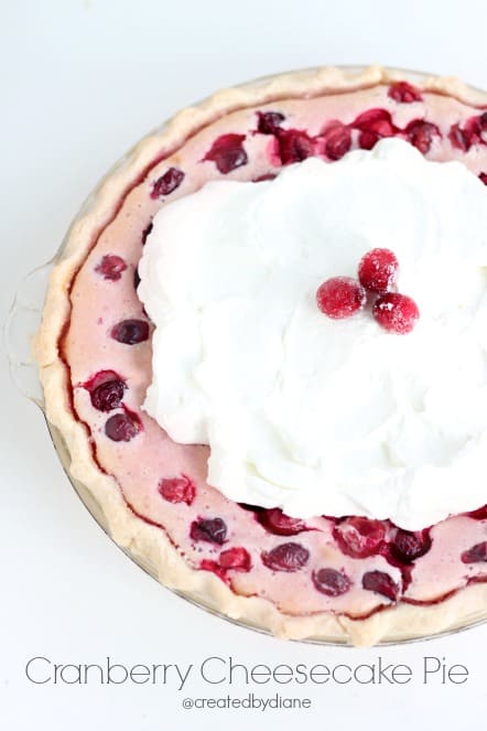 Cranberry Cheesecake Pie @createdbydiane