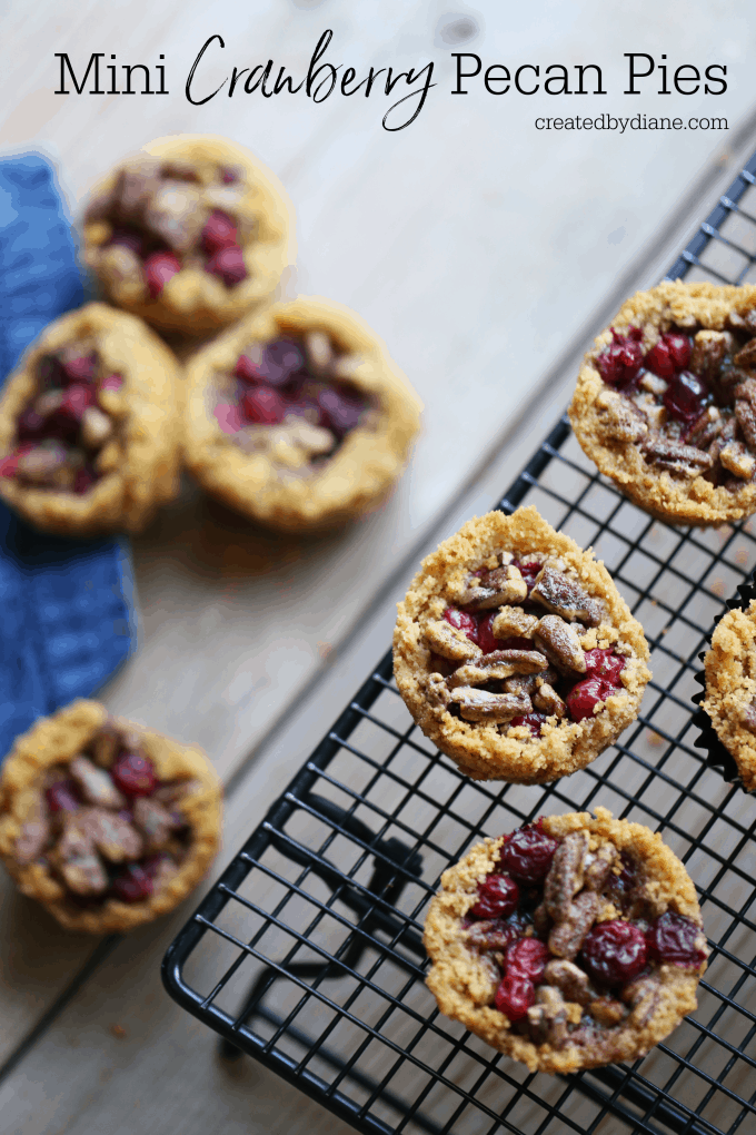 Mini Cranberry Pecan Pies createdbydiane.com