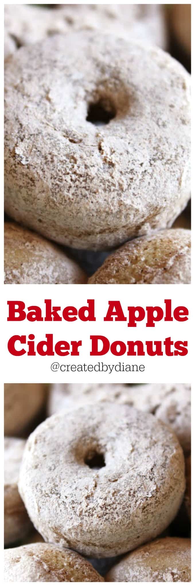 baked apple cider donuts @createdbydiane