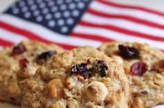 red white blue oatmeal cookies