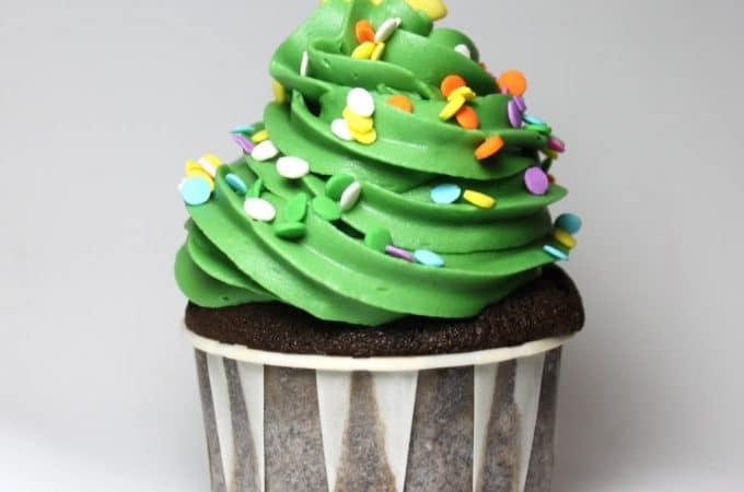 christmas tree cupcake