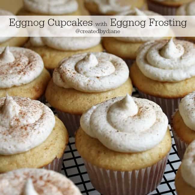 eggnog cupcakes with eggnog frosting @createdbydiane