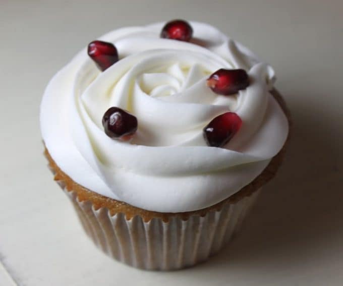 pomegranate cupcakes