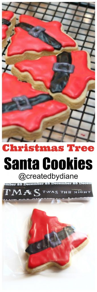 santa-christmas-tree-cookies-createdbydiane-iced-cookies-christmas-cookies-red-icing