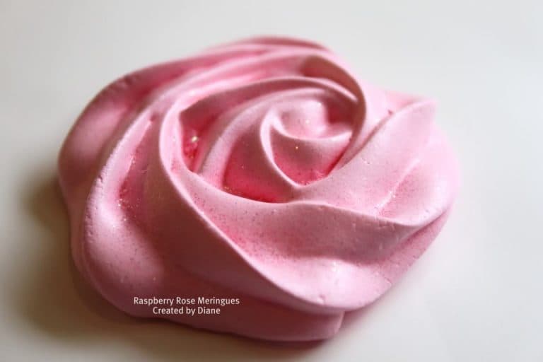 Raspberry Rose Meringue Cookies