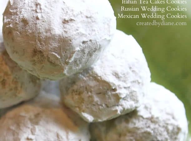 snowball cookies, Italian Tea Cakes, mexican wedding cookies @createdbydiane