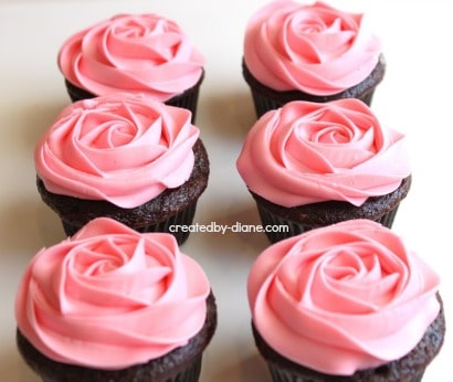 Pink Rose Cupcakes @createdbydiane